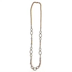 NEW LOST & FOUND women's oxidized metal chain necklace in copper